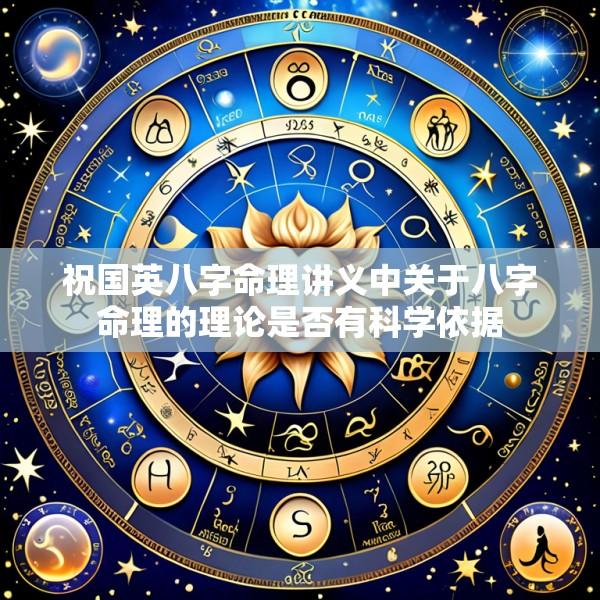 祝国英八字命理讲义中关于八字命理的理论是否有科学依据