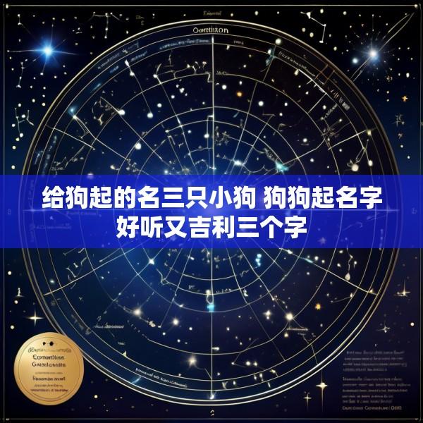 给狗起的名三只小狗 狗狗起名字好听又吉利三个字