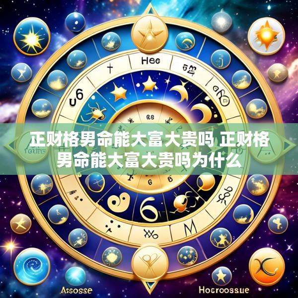 正财格男命能大富大贵吗 正财格男命能大富大贵吗为什么