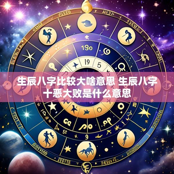 生辰八字比较大啥意思 生辰八字十恶大败是什么意思
