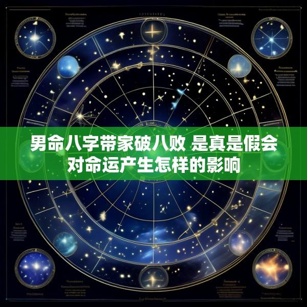 男命八字带家破八败 是真是假会对命运产生怎样的影响