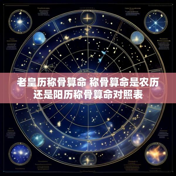老皇历称骨算命 称骨算命是农历还是阳历称骨算命对照表