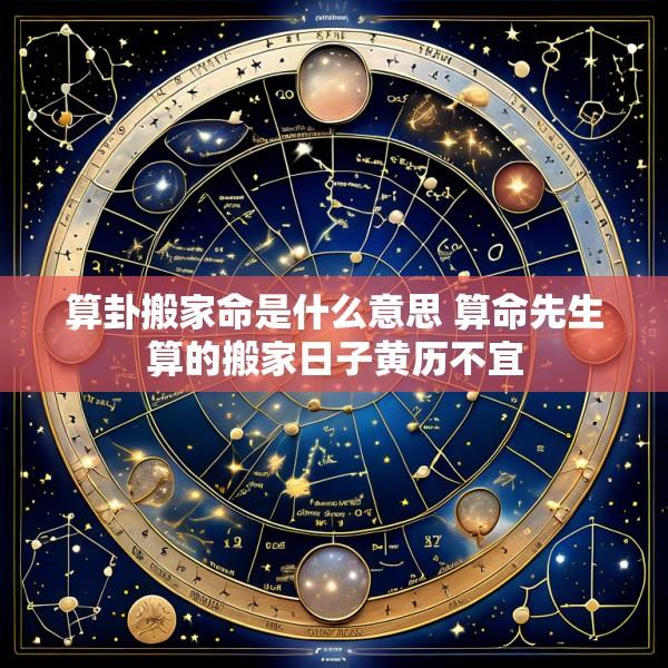 算卦搬家命是什么意思 算命先生算的搬家日子黄历不宜