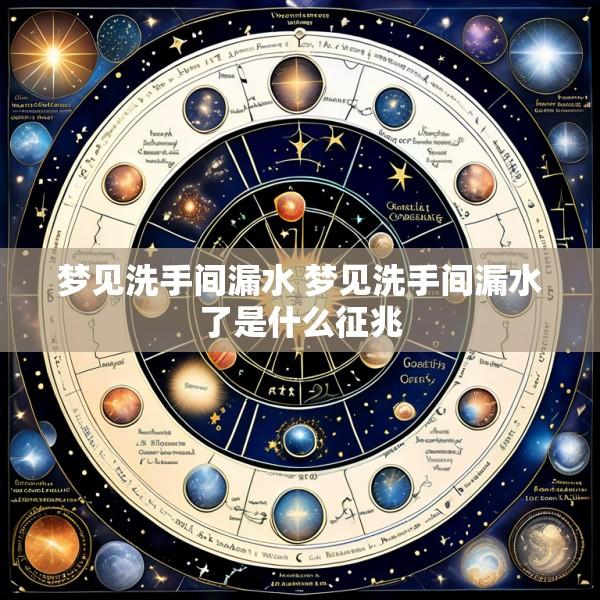 梦见洗手间漏水 梦见洗手间漏水了是什么征兆