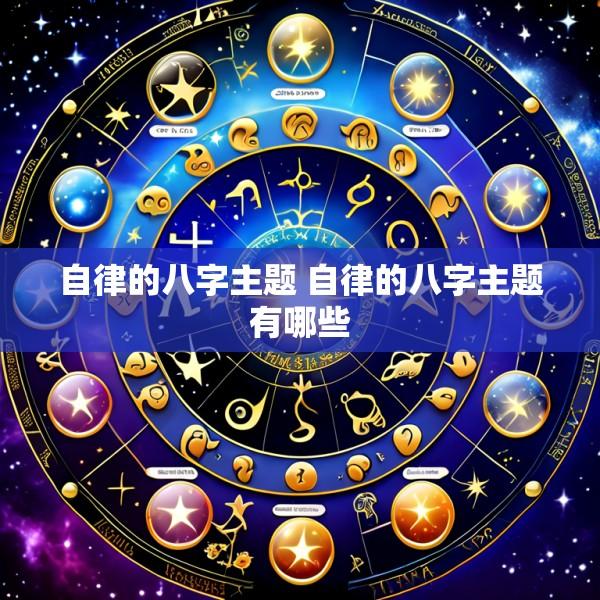 自律的八字主题 自律的八字主题有哪些