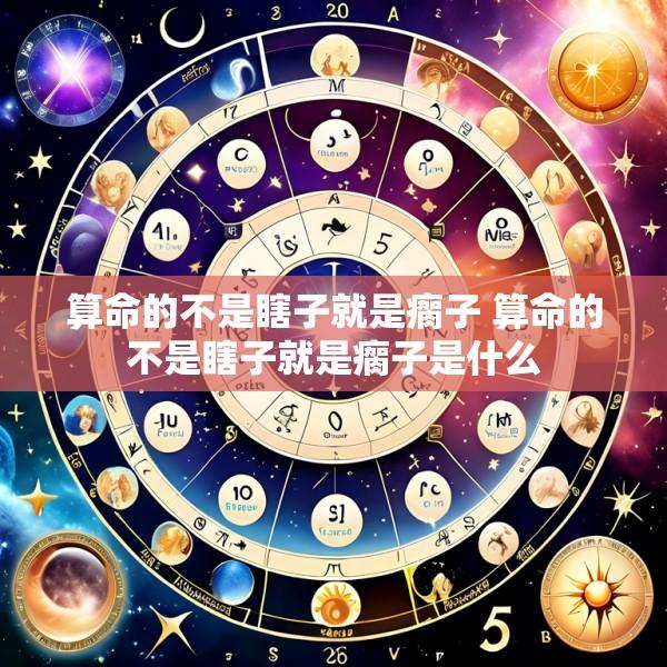 算命的不是瞎子就是瘸子 算命的不是瞎子就是瘸子是什么