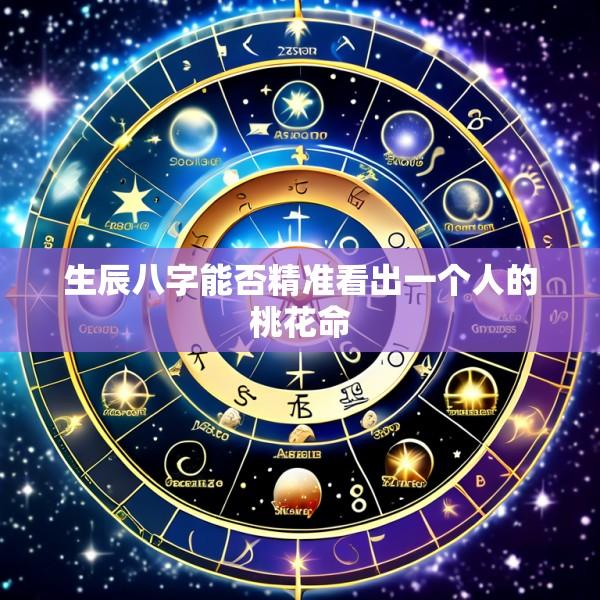 生辰八字能否精准看出一个人的桃花命