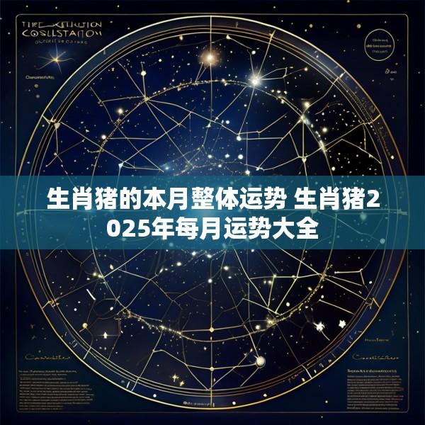 生肖猪的本月整体运势 生肖猪2025年每月运势大全