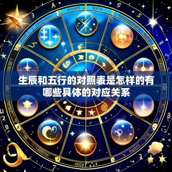 生辰和五行的对照表是怎样的有哪些具体的对应关系