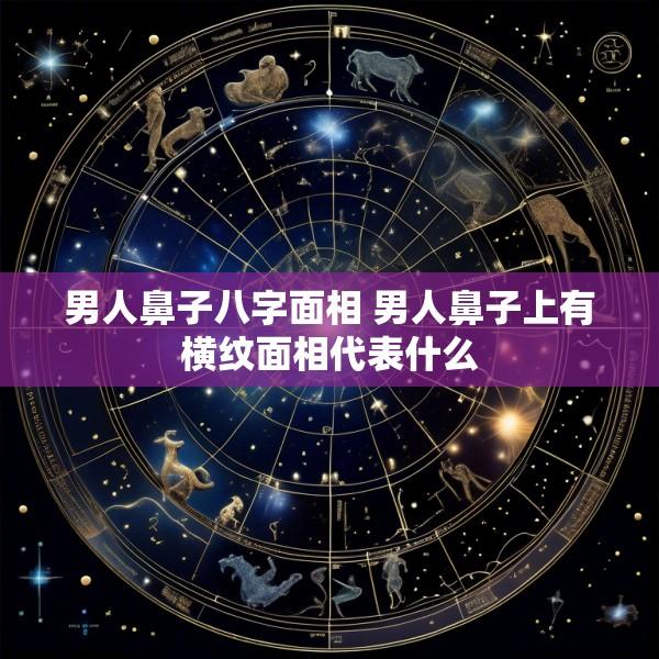 男人鼻子八字面相 男人鼻子上有横纹面相代表什么