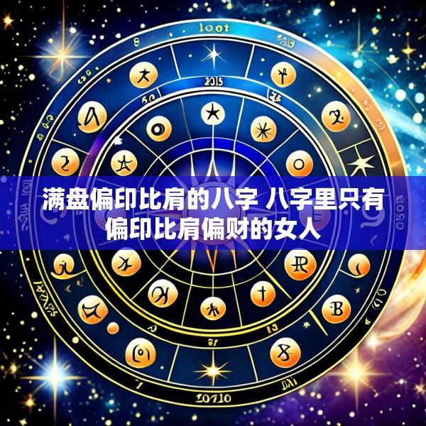 满盘偏印比肩的八字 八字里只有偏印比肩偏财的女人