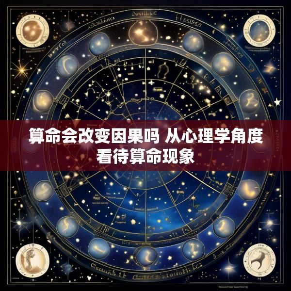 算命会改变因果吗 从心理学角度看待算命现象