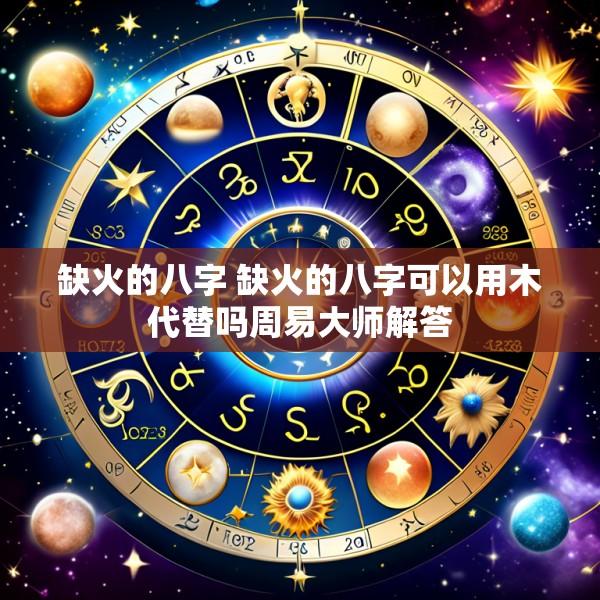缺火的八字 缺火的八字可以用木代替吗周易大师解答