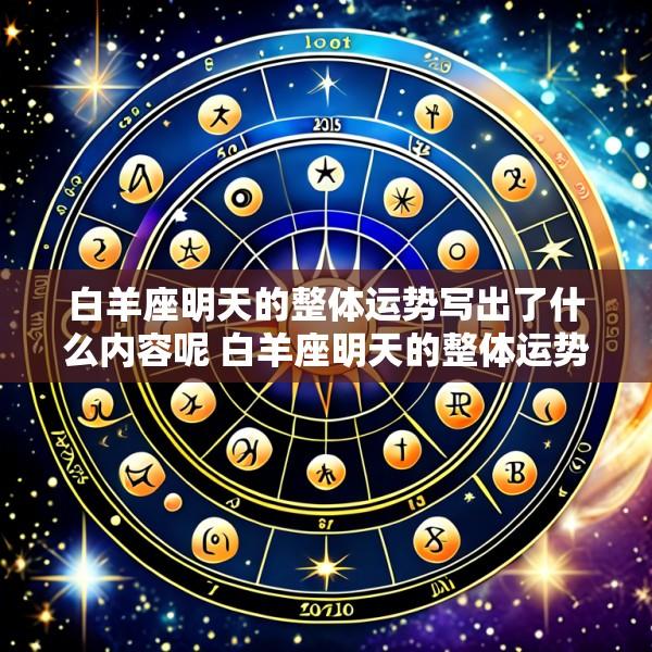 白羊座明天的整体运势写出了什么内容呢 白羊座明天的整体运势写出了什么内容呢女生