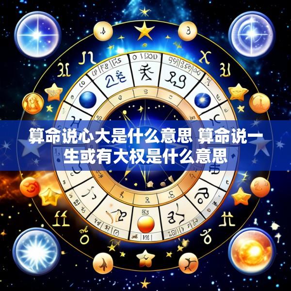 算命说心大是什么意思 算命说一生或有大权是什么意思