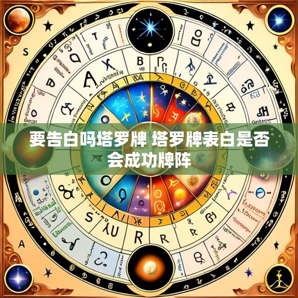 要告白吗塔罗牌 塔罗牌表白是否会成功牌阵