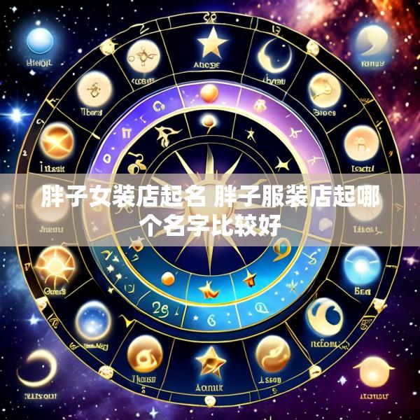 胖子女装店起名 胖子服装店起哪个名字比较好