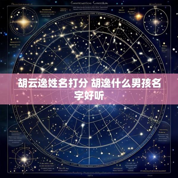 胡云逸姓名打分 胡逸什么男孩名字好听