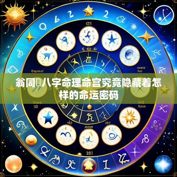 翁同龢八字命理命宫究竟隐藏着怎样的命运密码