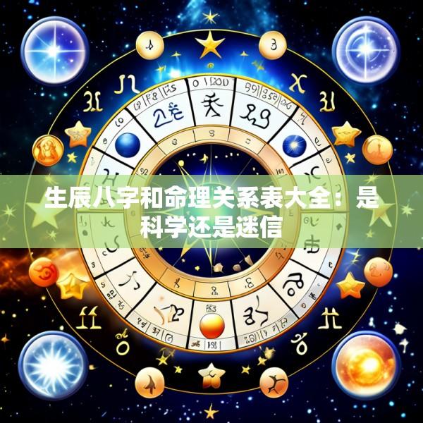 生辰八字和命理关系表大全：是科学还是迷信