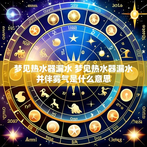 梦见热水器漏水 梦见热水器漏水并伴雾气是什么意思