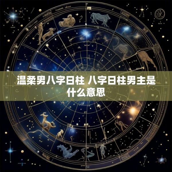 温柔男八字日柱 八字日柱男主是什么意思