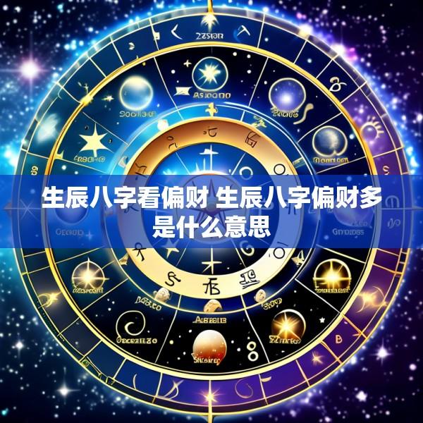 生辰八字看偏财 生辰八字偏财多是什么意思
