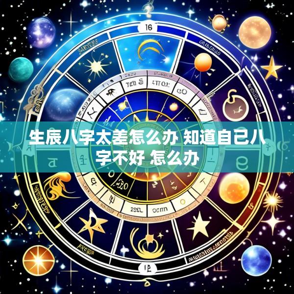 生辰八字太差怎么办 知道自己八字不好 怎么办
