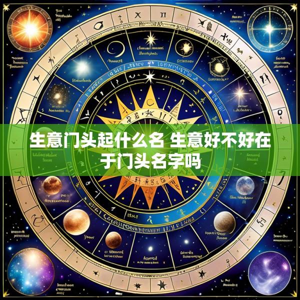 生意门头起什么名 生意好不好在于门头名字吗