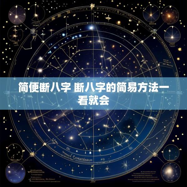 简便断八字 断八字的简易方法一看就会