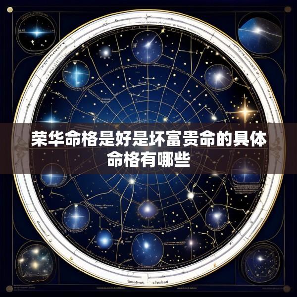 荣华命格是好是坏富贵命的具体命格有哪些