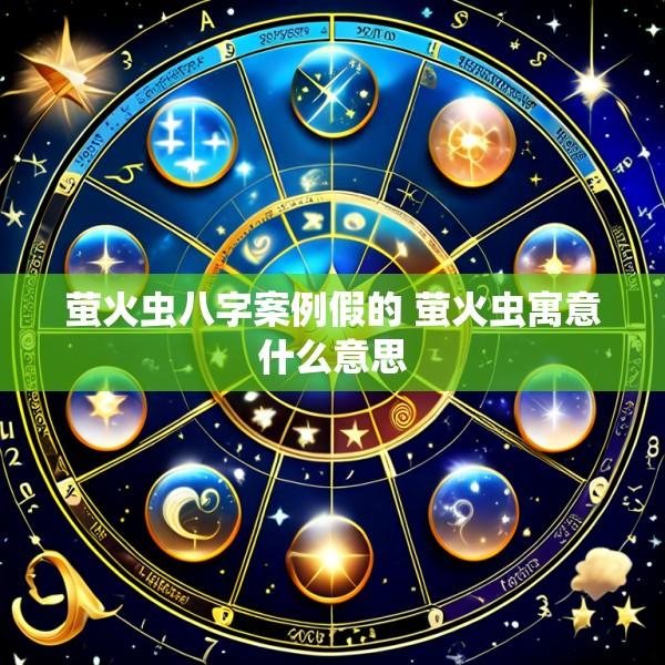 萤火虫八字案例假的 萤火虫寓意什么意思