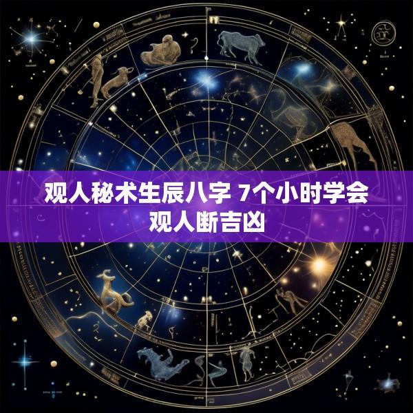 观人秘术生辰八字 7个小时学会观人断吉凶