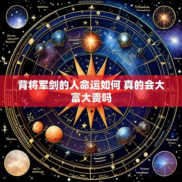 背将军剑的人命运如何 真的会大富大贵吗