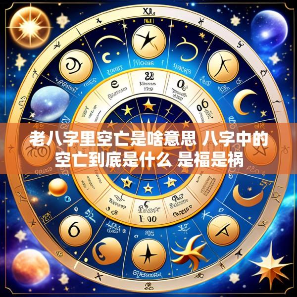 老八字里空亡是啥意思 八字中的空亡到底是什么 是福是祸