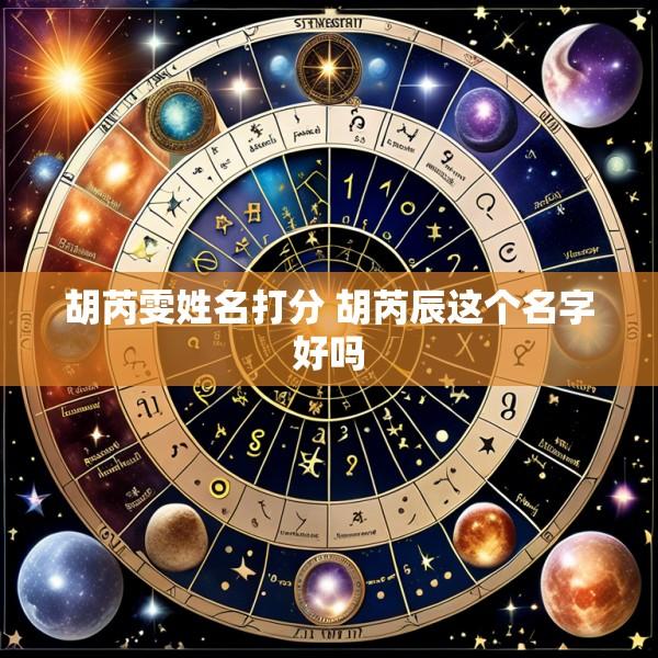 胡芮雯姓名打分 胡芮辰这个名字好吗