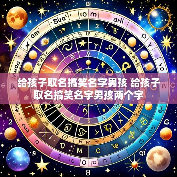 给孩子取名搞笑名字男孩 给孩子取名搞笑名字男孩两个字