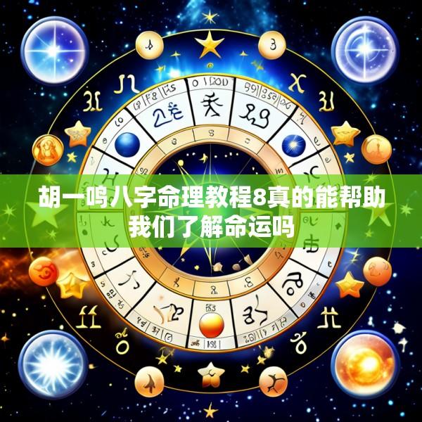胡一鸣八字命理教程8真的能帮助我们了解命运吗