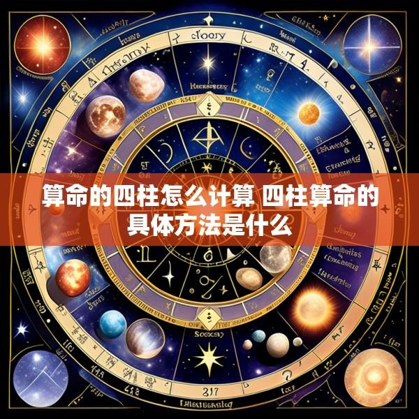 算命的四柱怎么计算 四柱算命的具体方法是什么