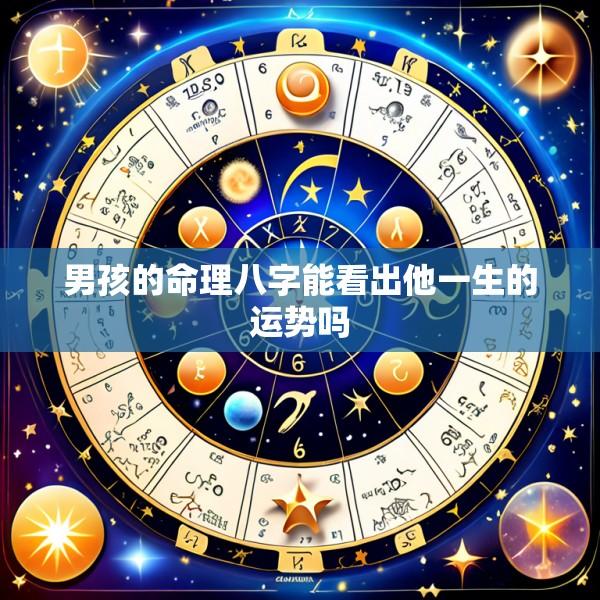 男孩的命理八字能看出他一生的运势吗