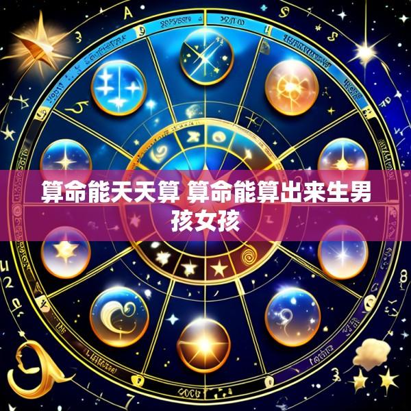 算命能天天算 算命能算出来生男孩女孩