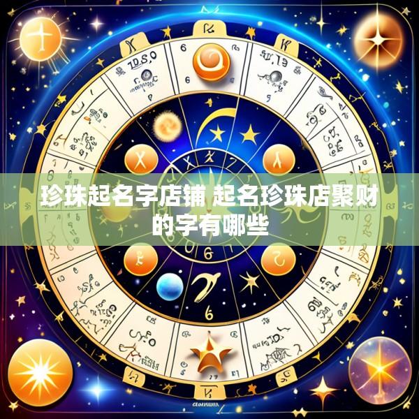 珍珠起名字店铺 起名珍珠店聚财的字有哪些