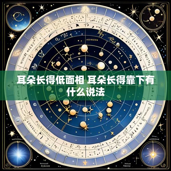 耳朵长得低面相 耳朵长得靠下有什么说法