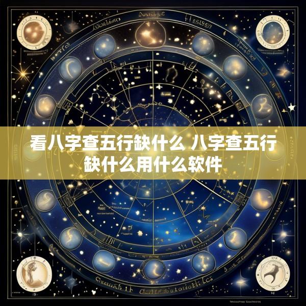看八字查五行缺什么 八字查五行缺什么用什么软件