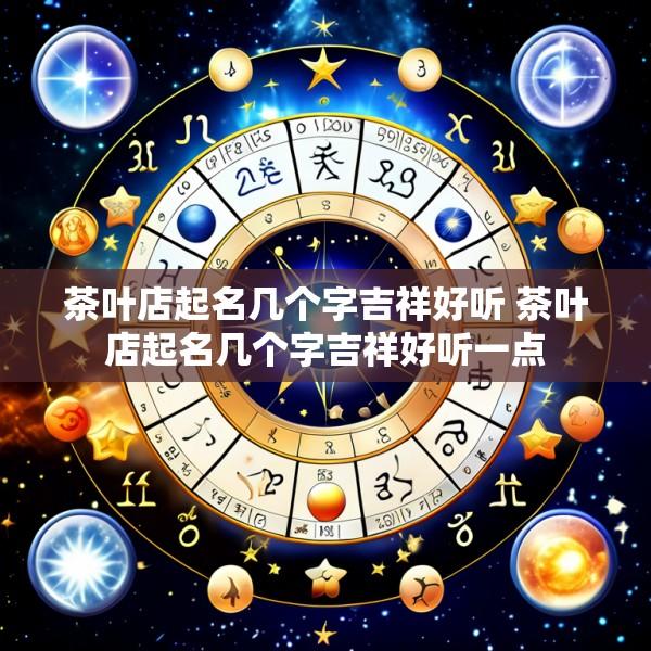 茶叶店起名几个字吉祥好听 茶叶店起名几个字吉祥好听一点