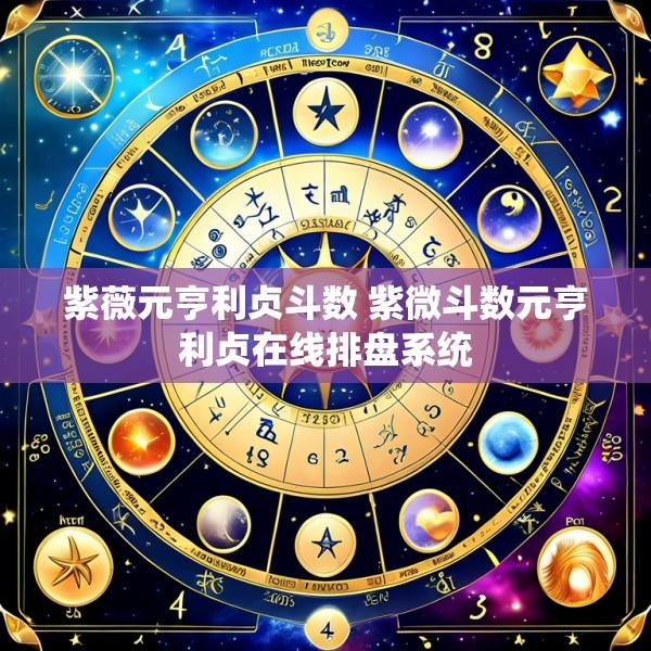 紫薇元亨利贞斗数 紫微斗数元亨利贞在线排盘系统