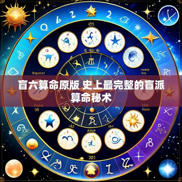 盲六算命原版 史上最完整的盲派算命秘术