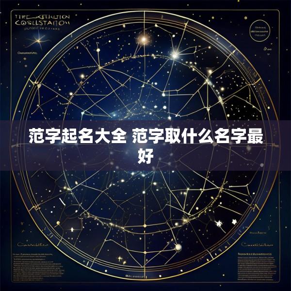范字起名大全 范字取什么名字最好