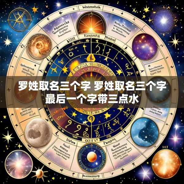 罗姓取名三个字 罗姓取名三个字最后一个字带三点水