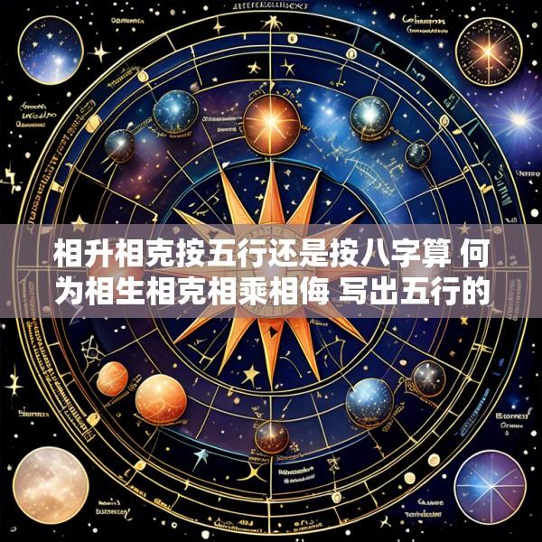 相升相克按五行还是按八字算 何为相生相克相乘相侮 写出五行的生克规律